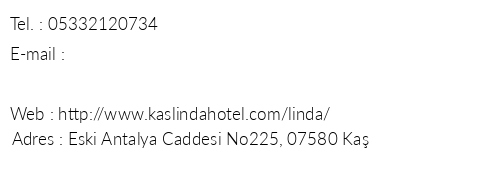 Villa Linda Ka telefon numaralar, faks, e-mail, posta adresi ve iletiim bilgileri